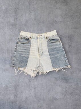 PacSun Two-Tone Light & Medium Blue Denim Shorts